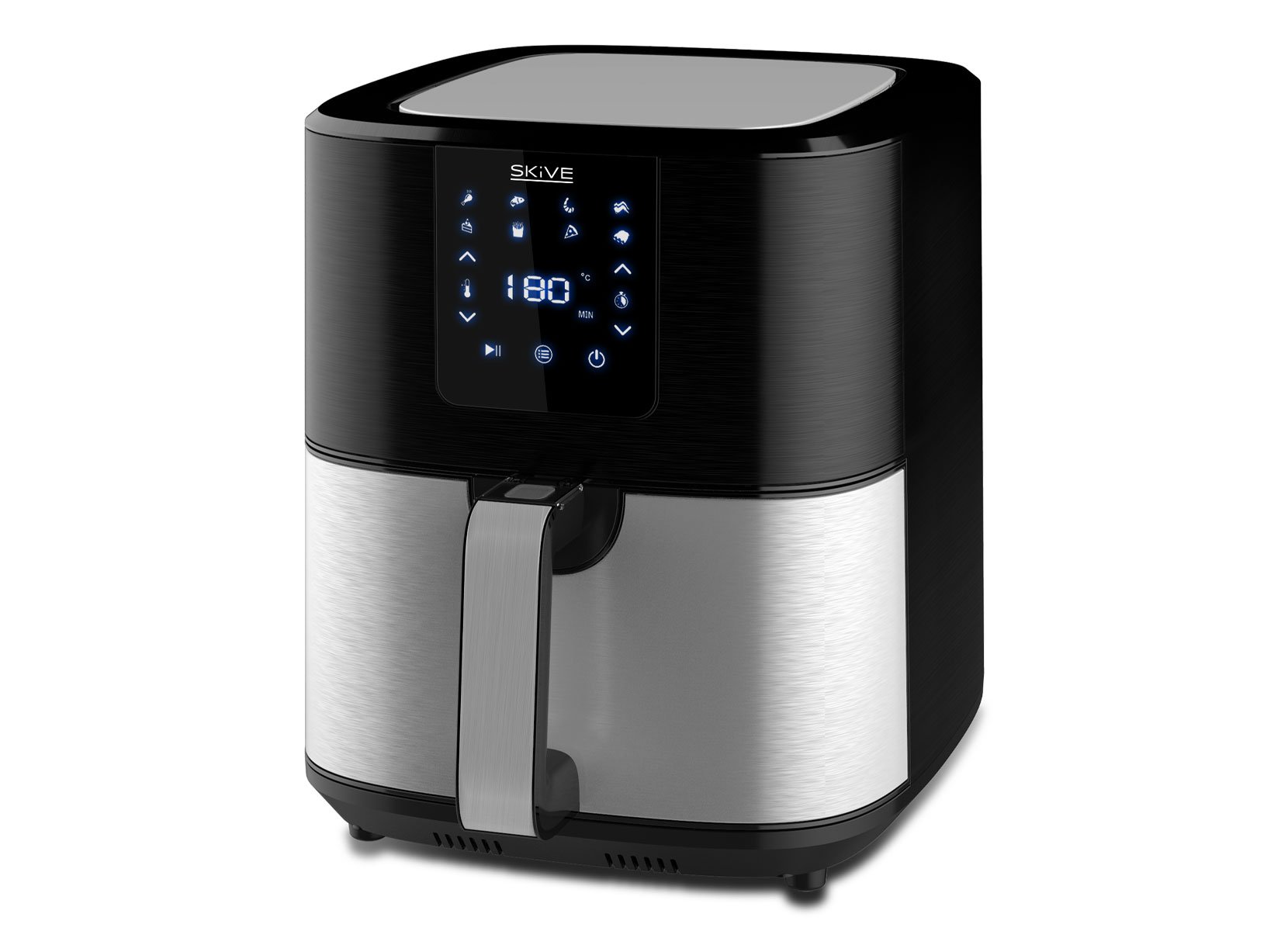 Digitale Heißluftfritteuse 6,5 Liter 1700W Schwarz
