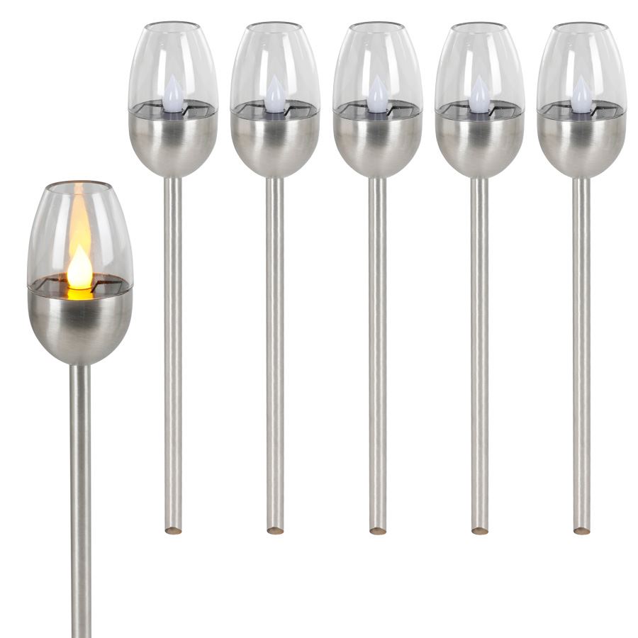 LED-Garten-Solarlicht 6x38,5cm Warmweiß