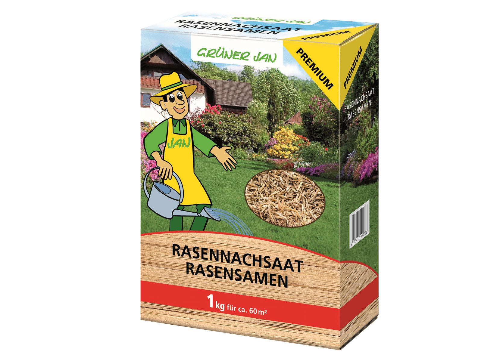 Grüner Jan Rasensamen Rasennachsaat Premium 1kg