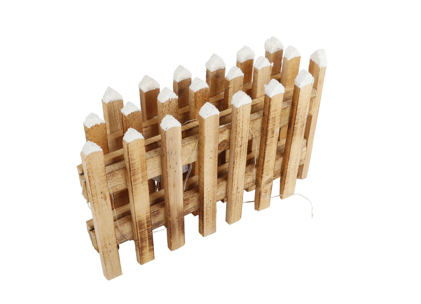 Deko-Zaun mit 20 LEDs und Timer 90x20cm
