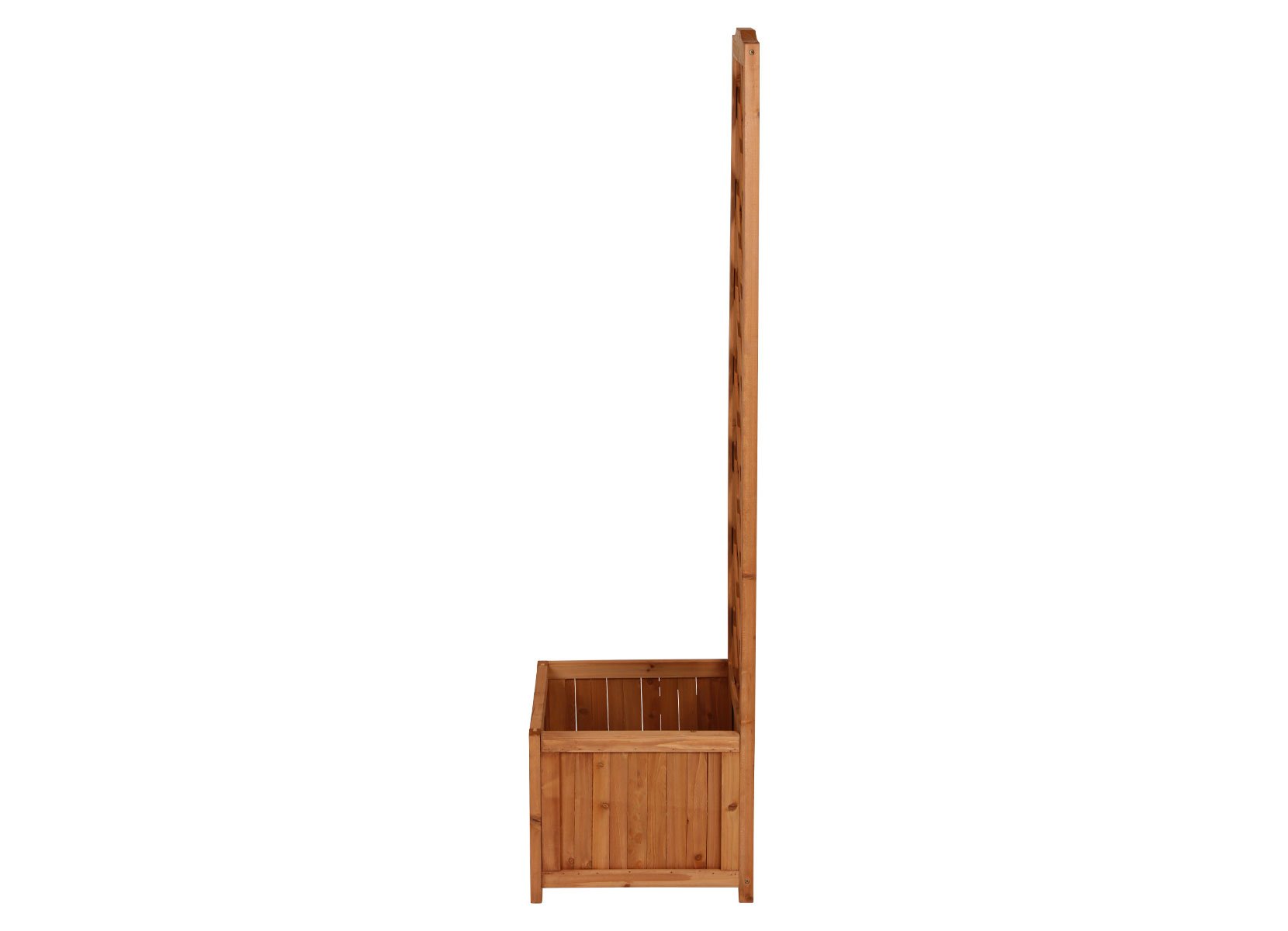Pflanzkübel mit Rankhilfe aus Holz 146cm 4er-Set Natur