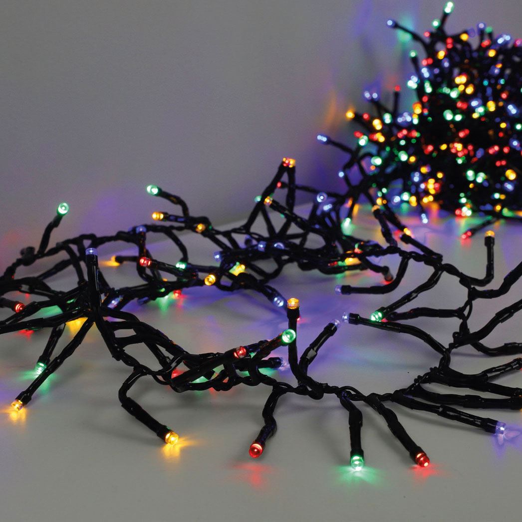 LED-Cluster-Lichterkette mit 480 LEDs Multicolor