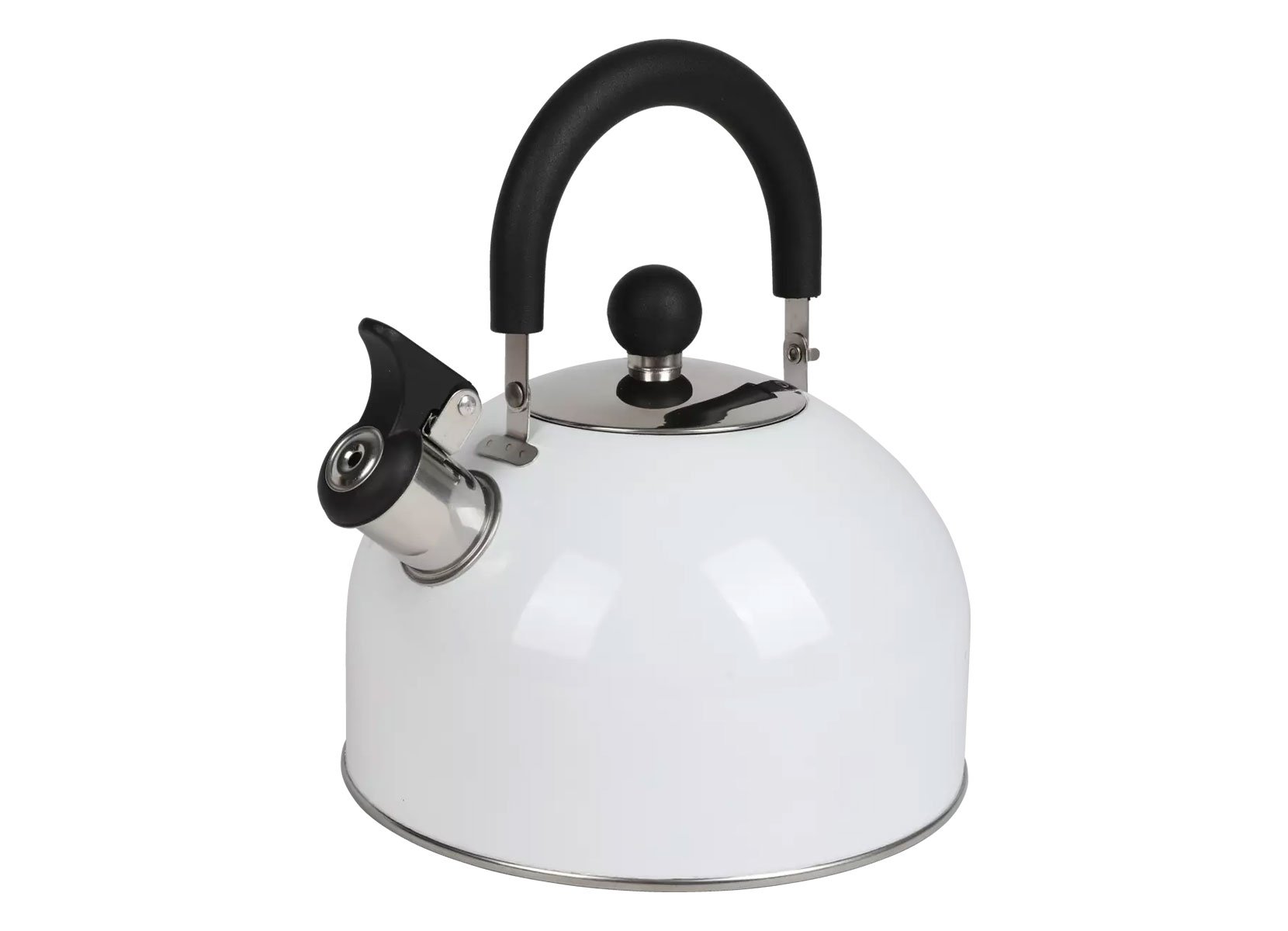 Edelstahl-Flötenkessel 2,5L Weiß Edelstahl-Flötenkessel 2,5L Weiß