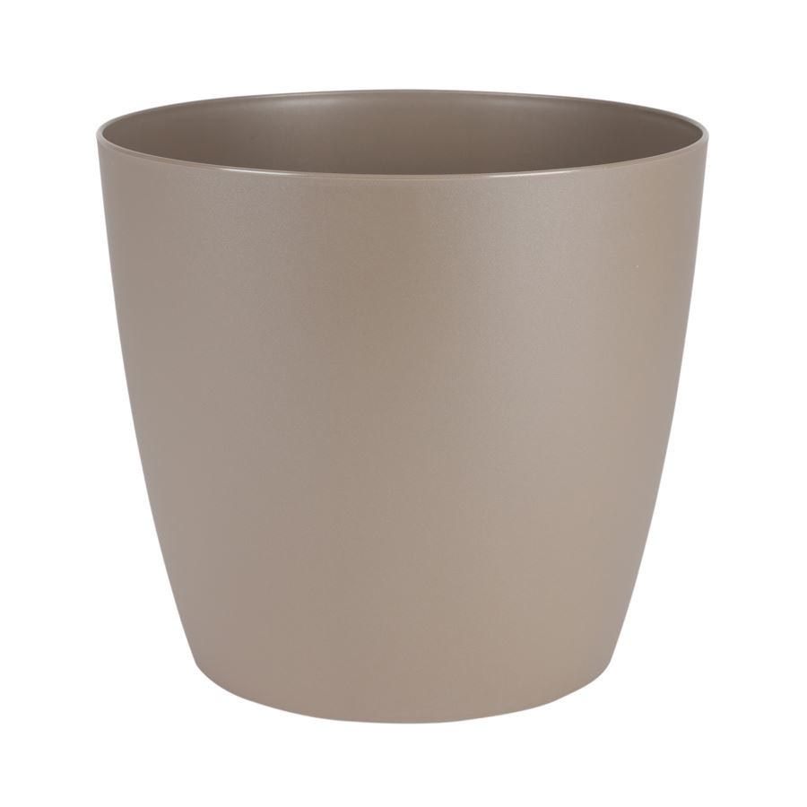 Pflanztopf Ella mit Rollen 34,5x31cm Taupe/Matt