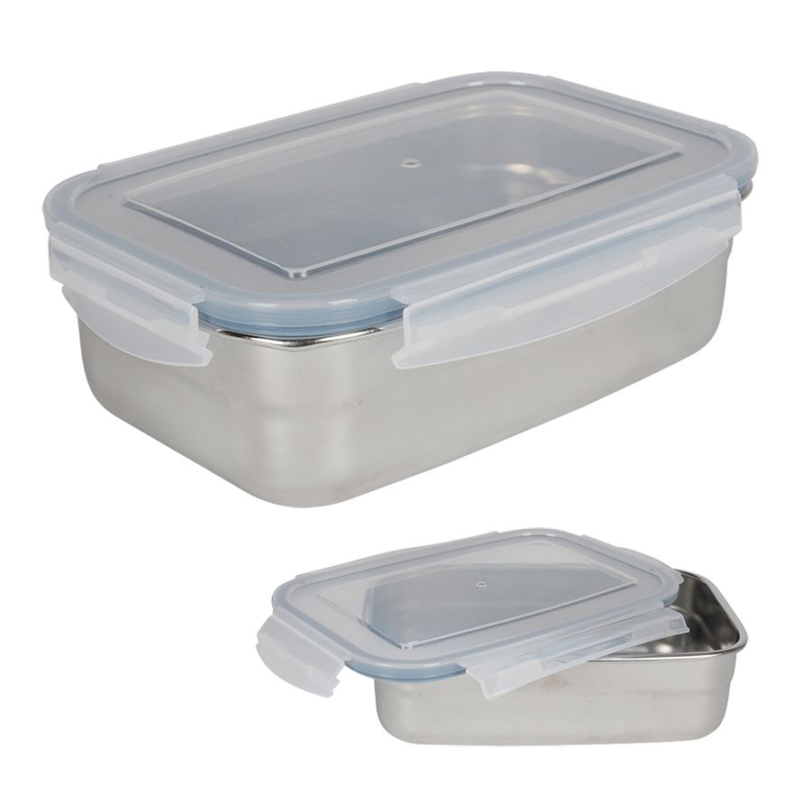 Edelstahl-Lunchbox mit Klickverschlussdeckel 850ml
