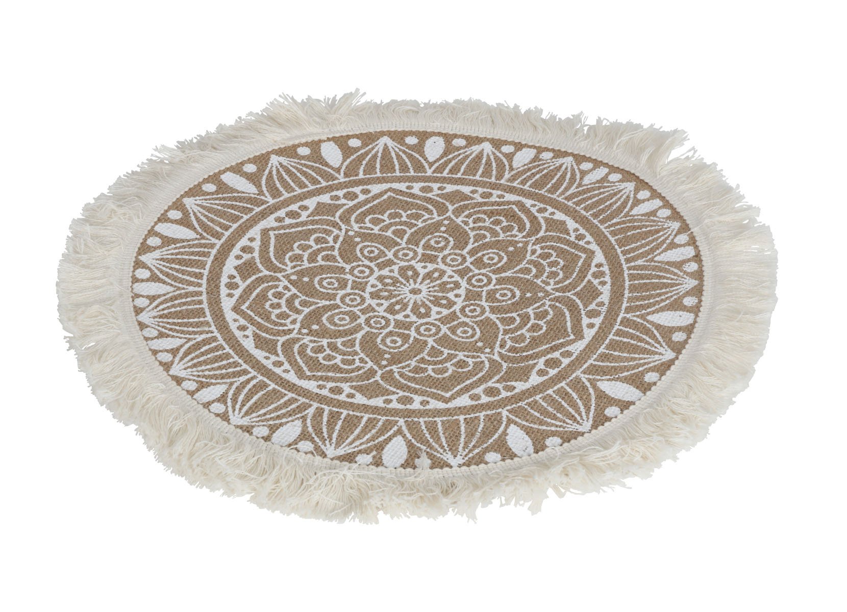 Boho-Platzset aus Jute mit Fransen 38cm