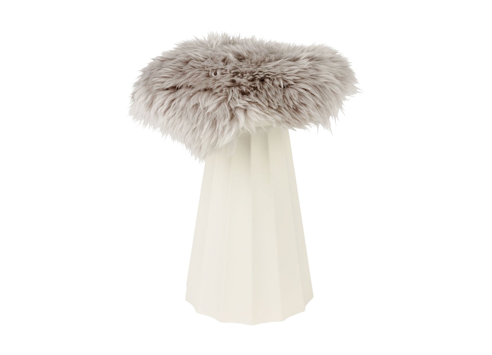 Metall-Hocker 30x46cm Beige