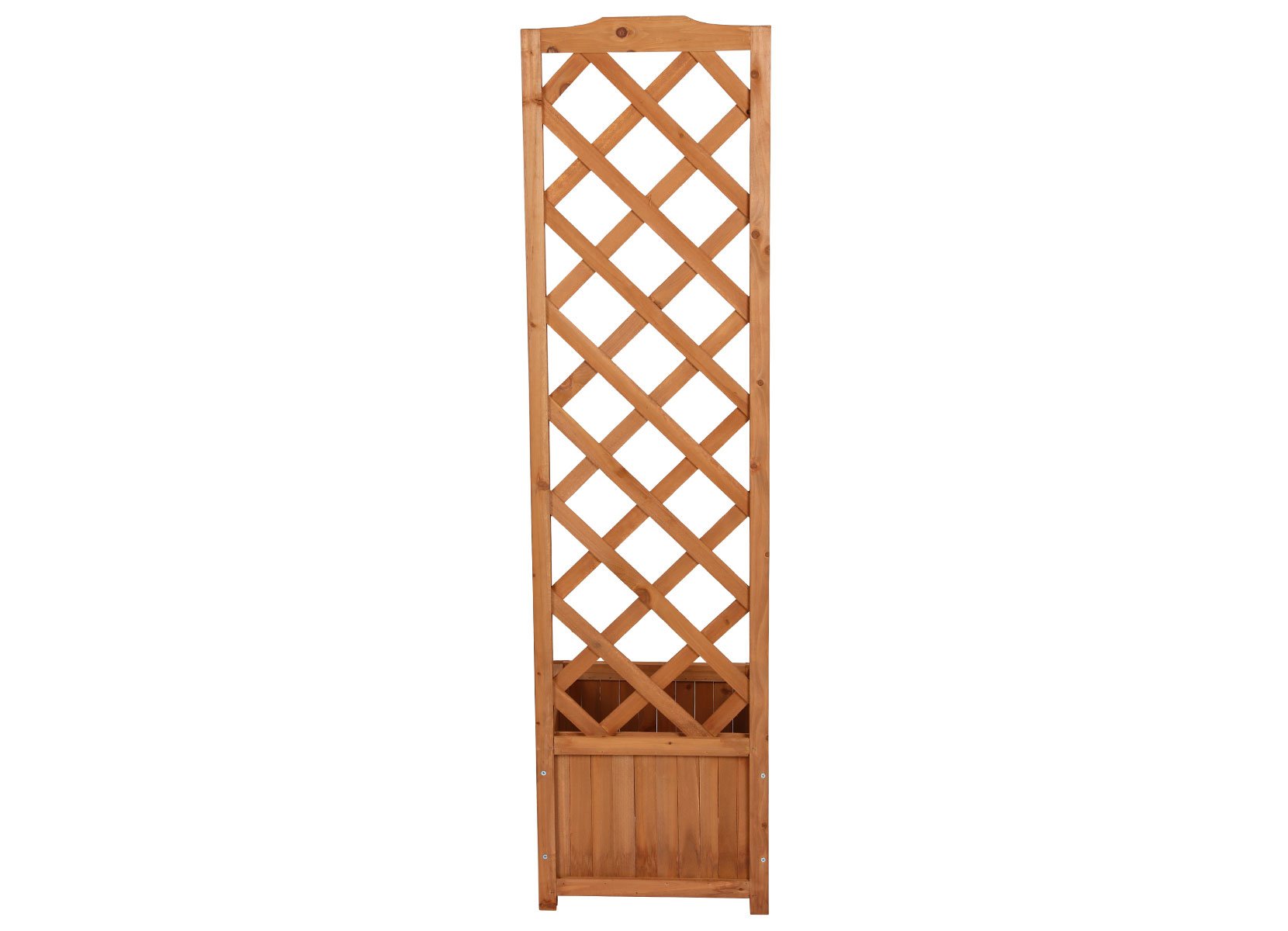 Pflanzkübel mit Rankhilfe aus Holz 146cm 4er-Set Natur