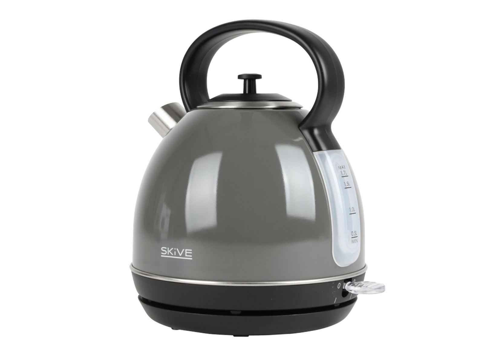 Retro-Wasserkocher 1,7 Liter Grau