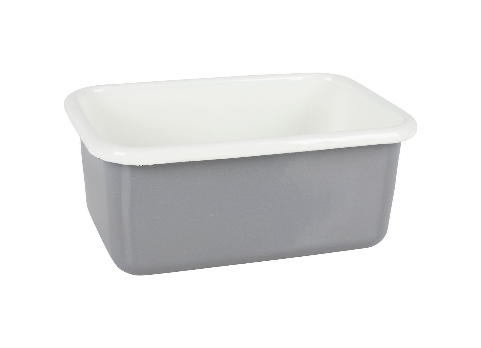 Emaille-Vorratsdose mit Kunststoff-Deckel 970ml Grau