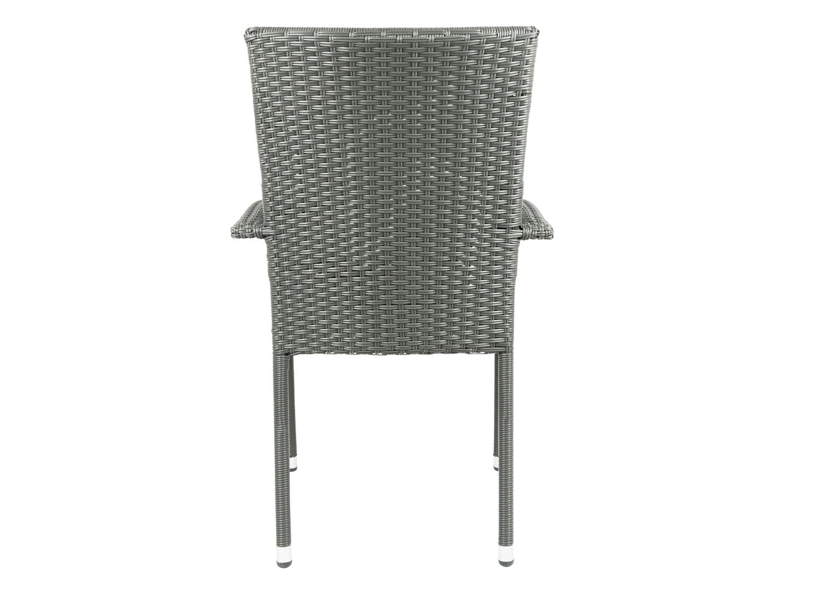 Wicker-Stapelstuhl Grau
