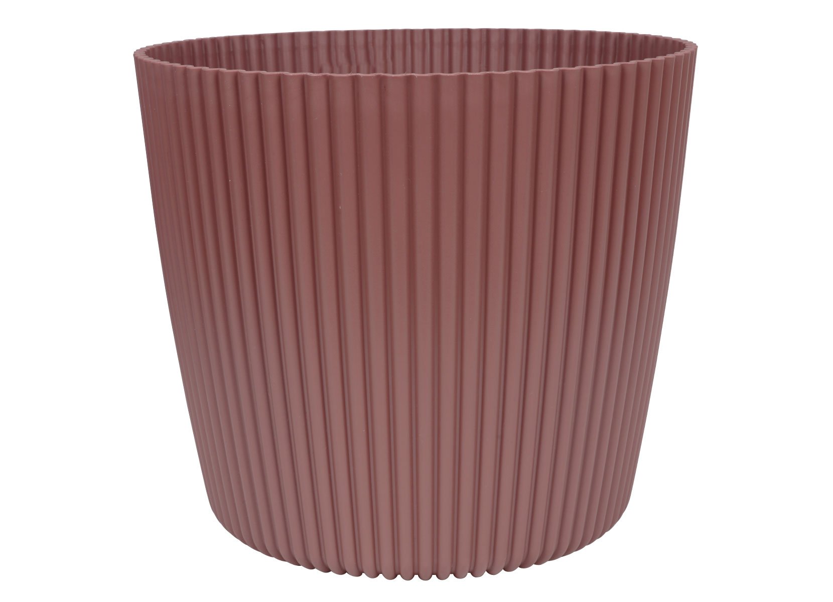 Indoor-Übertopf Milly Rillendesign 29cm Dunkelrosa