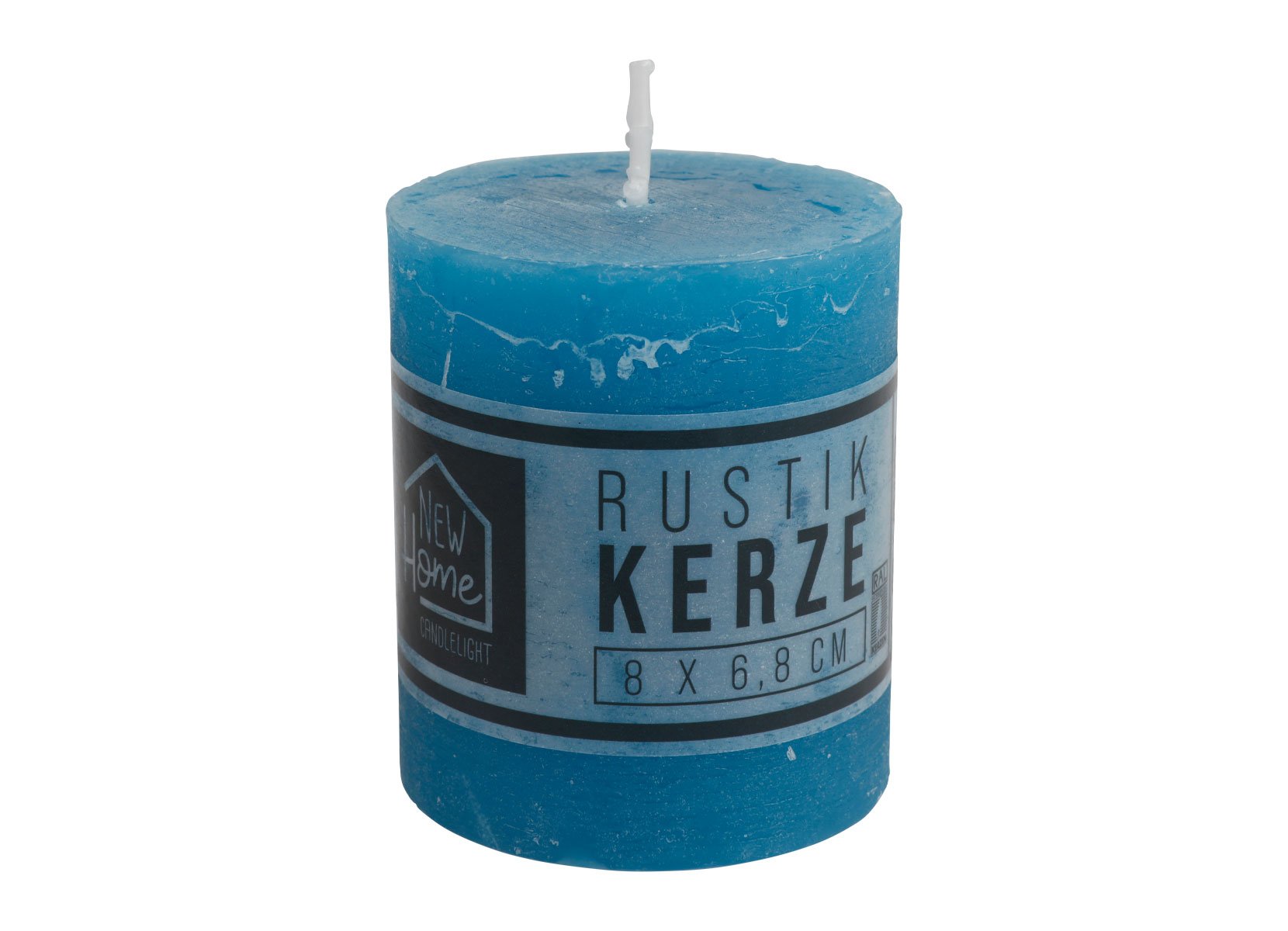 Kerze Rustikal 68x80mm Petrol