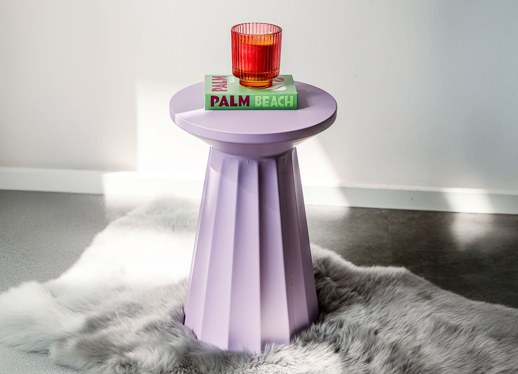 Metall-Hocker 30x46cm Violett