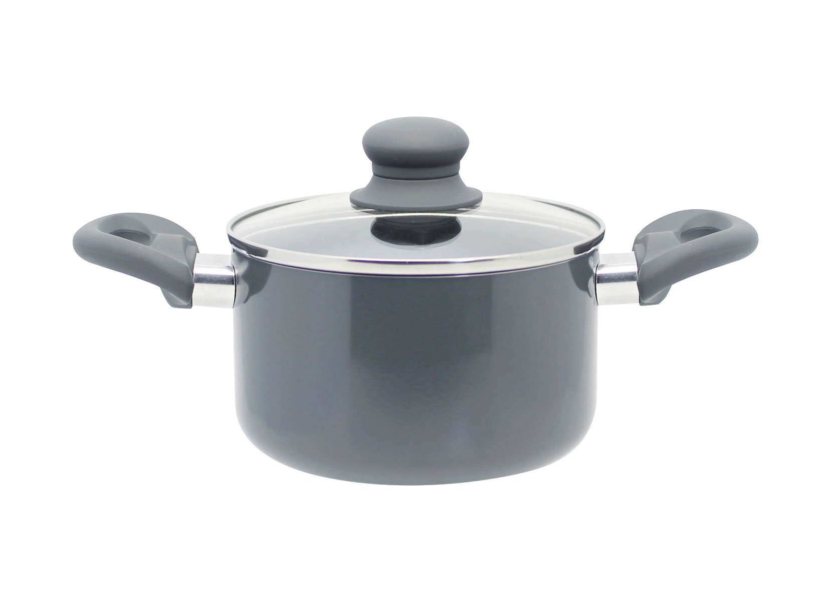 Aluminium-Kochtopf Rom 16cm Grau