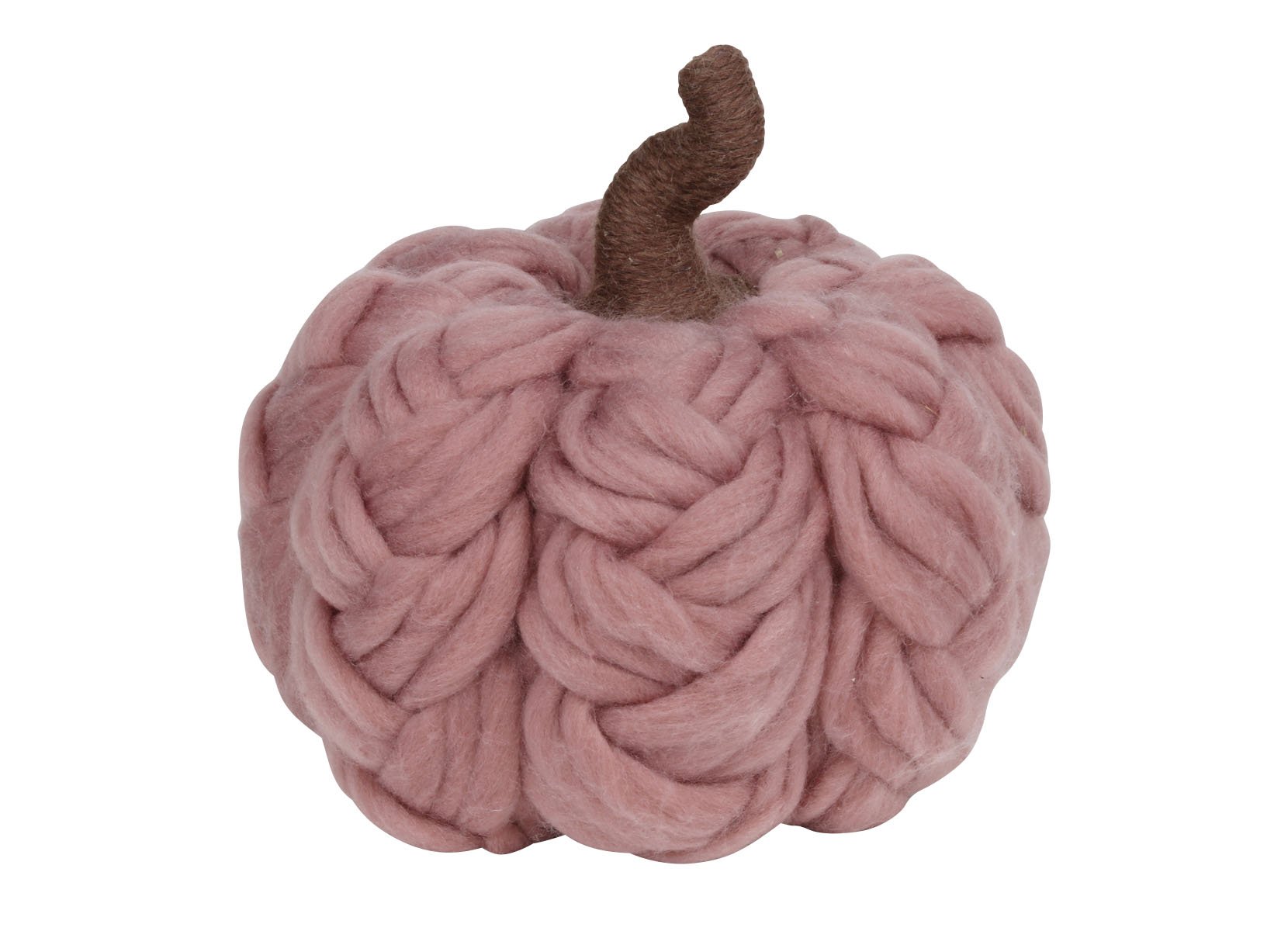 Deko-Kürbis aus Wolle 24cm Altrosa