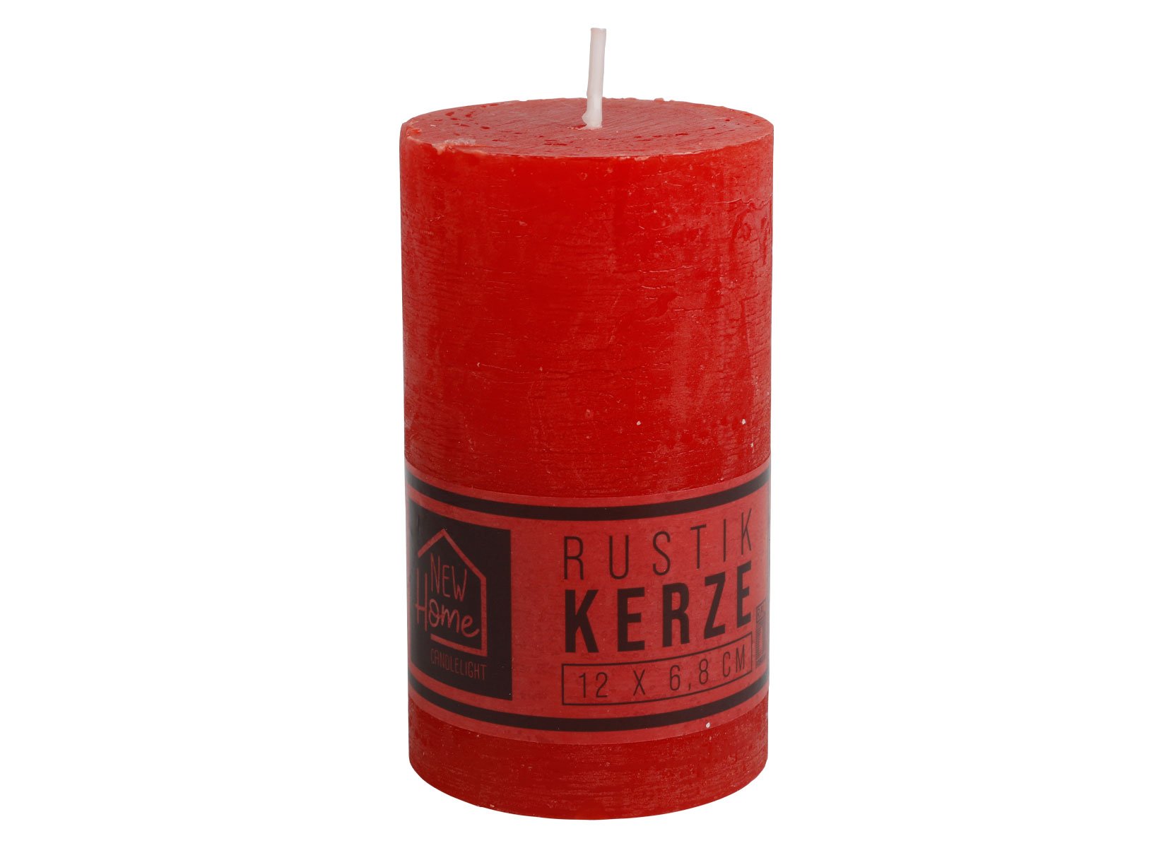 Kerze Rustikal 68x120mm Rot