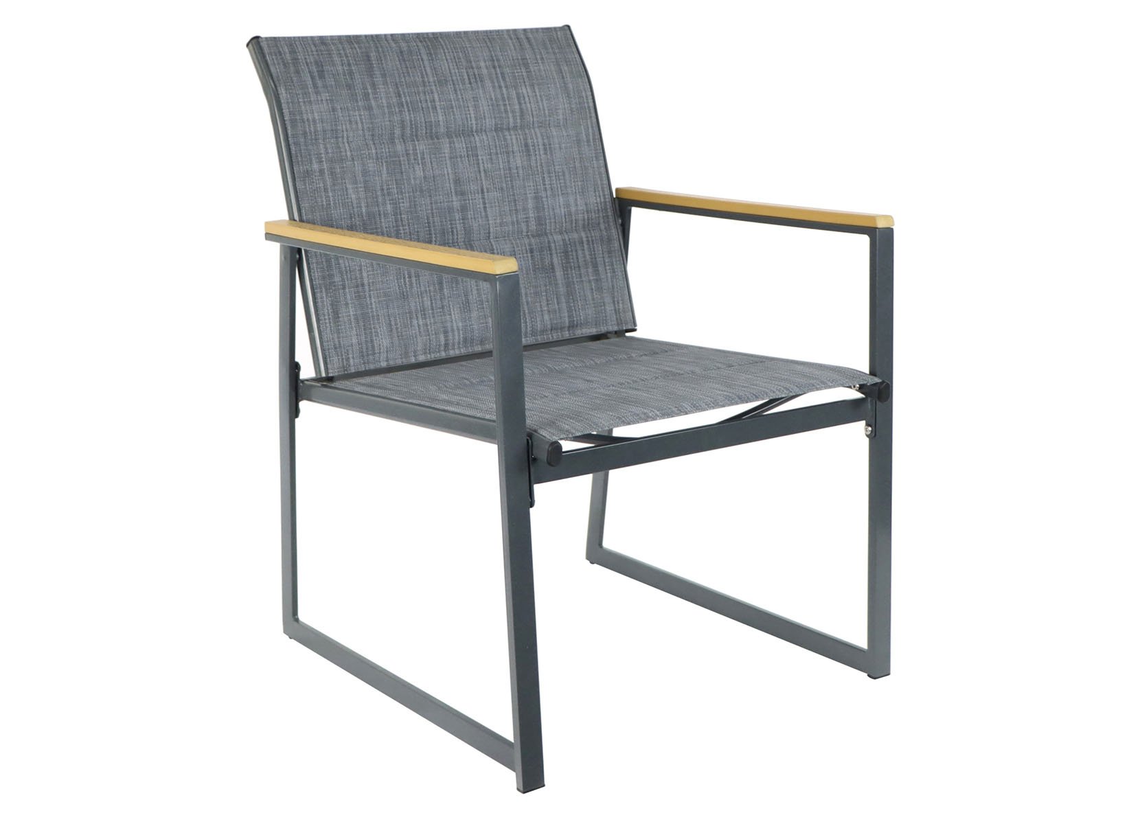 Outdoor-Loungesessel aus Metall mit Textilbespannung 2er-Set