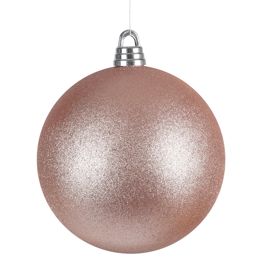 XXL-Weihnachtskugel 30cm Zartrosa mit Glitter