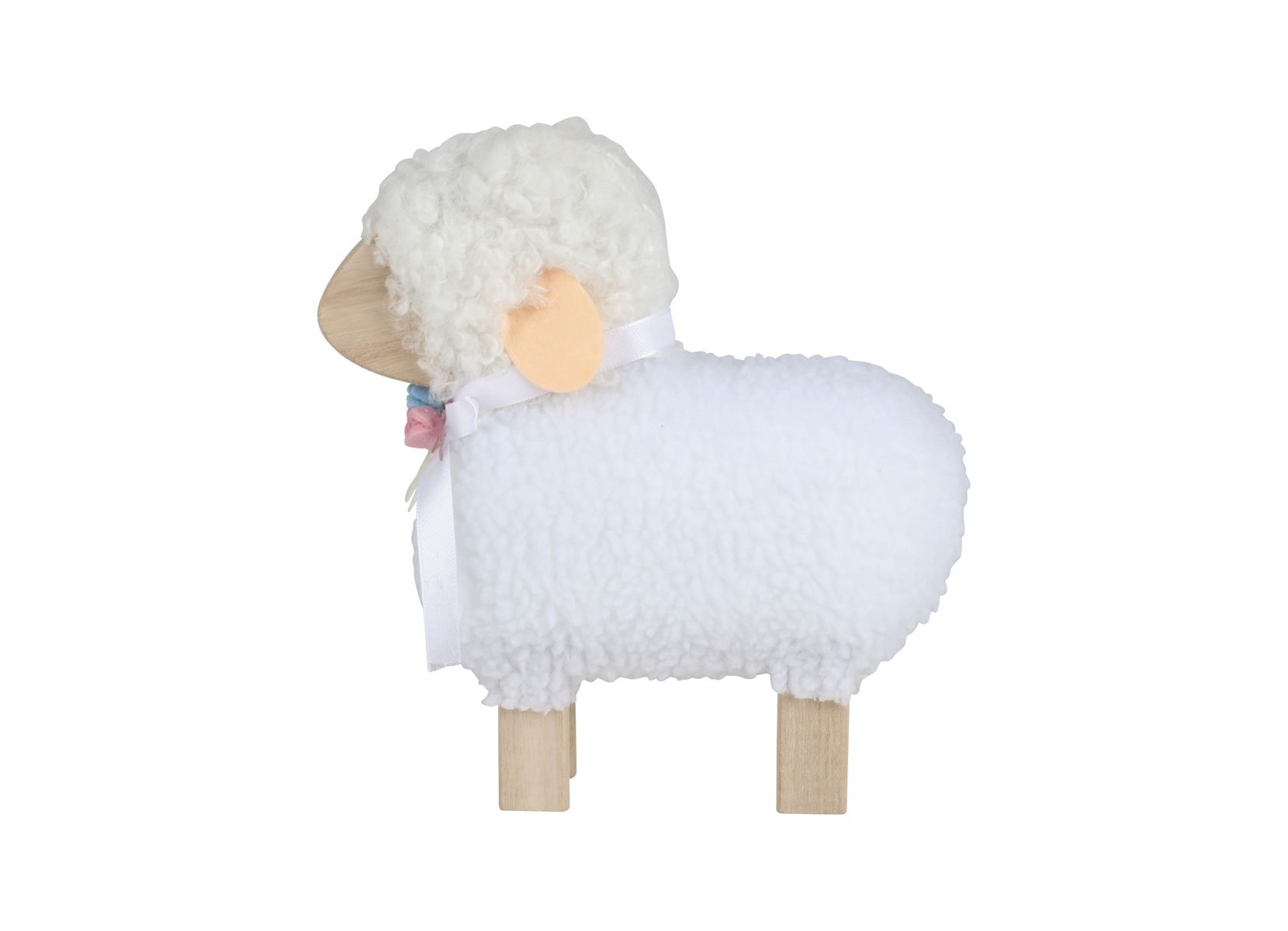 Deko-Schaf mit Wolle 24cm