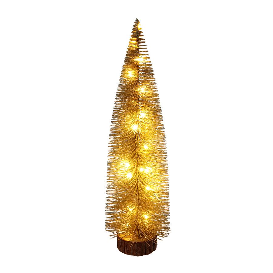 Deko-Tannenbaum mit Glitzer und 25 LEDs 50cm Warmweiß
