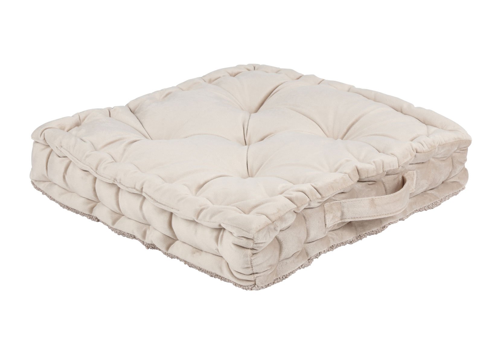 Bodenkissen Doubleface 38x38x10cm Taupe
