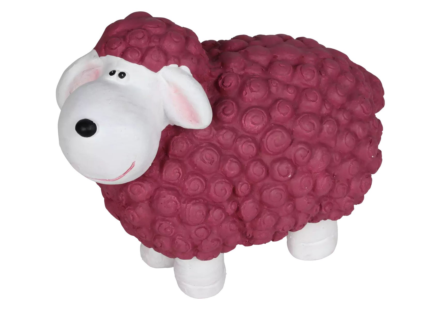 Gartenfigur Schaf Dunkelpink
