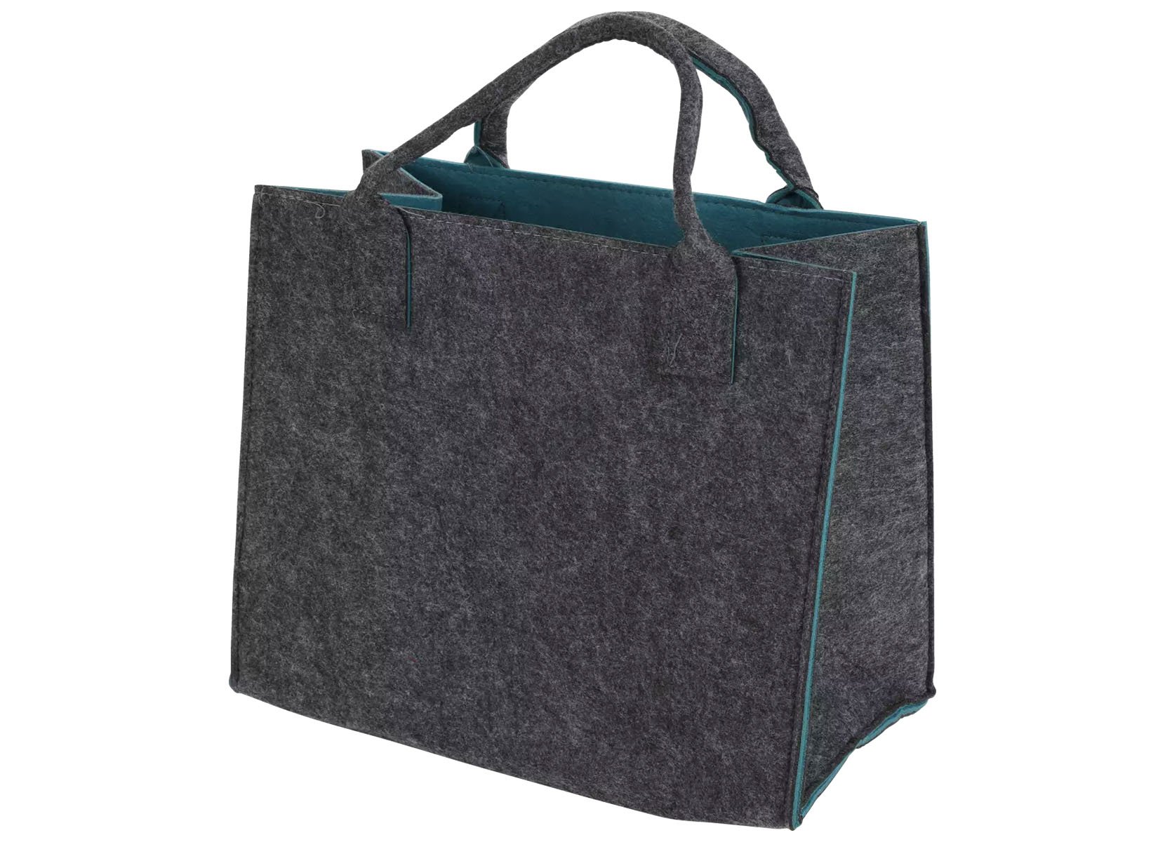 Filz-Einkaufstasche mit Farbkontrast 35x20x28cm