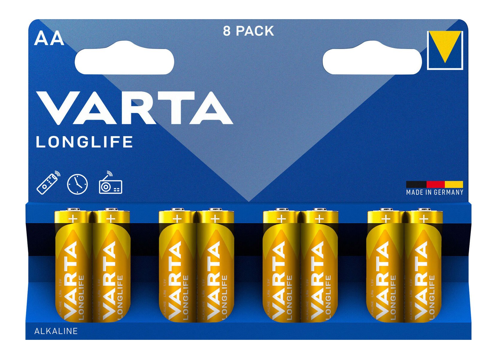 VARTA Longlife AA LR6 Alkaline Batterien 8er-Pack