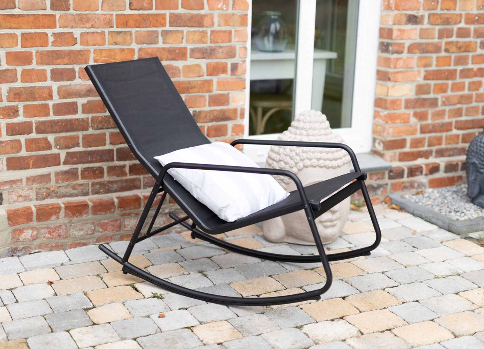 Relax-Schaukelstuhl Schwarz