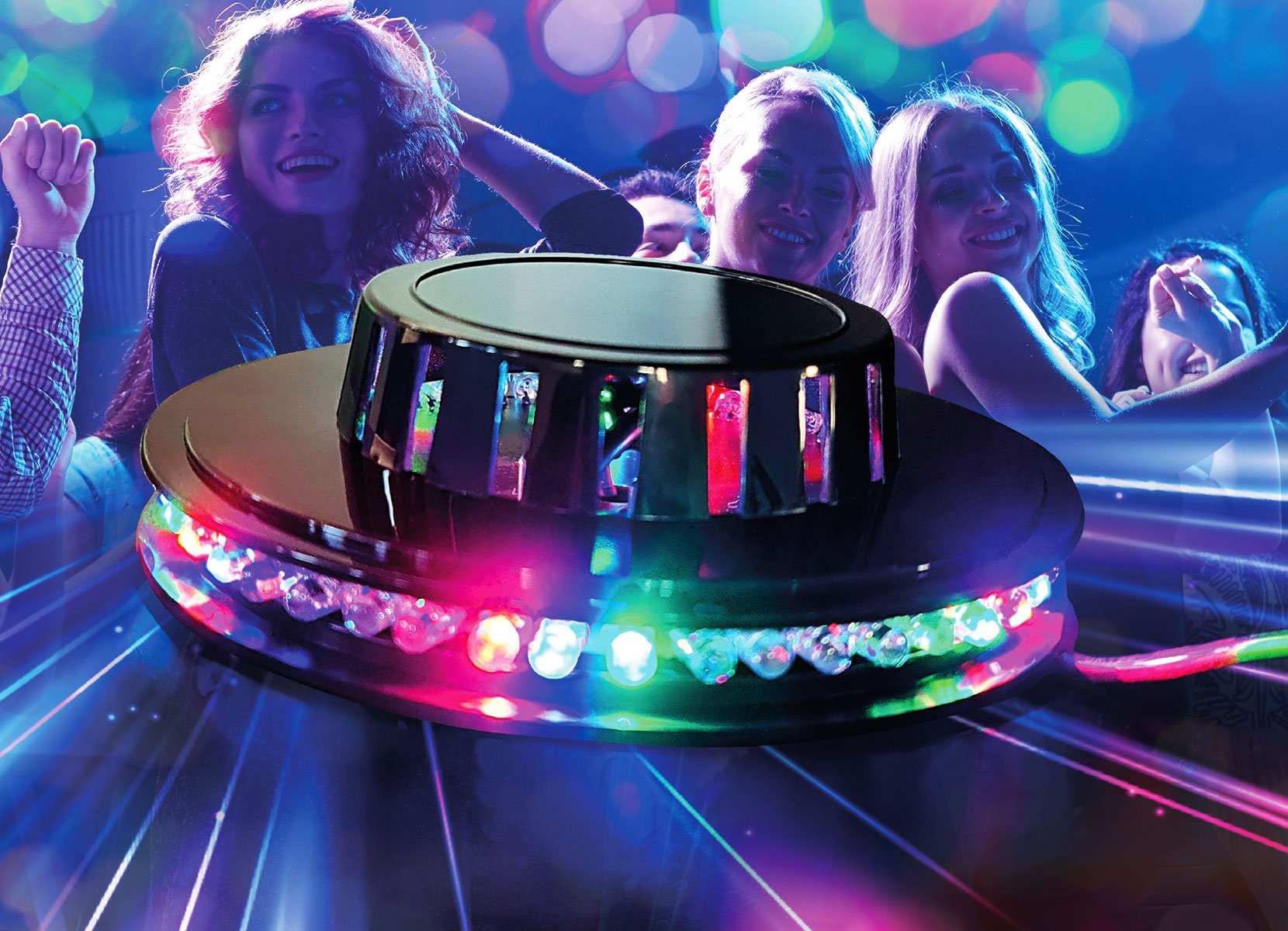 LED-Partylicht mit Musiksensor 12,7x3,5cm