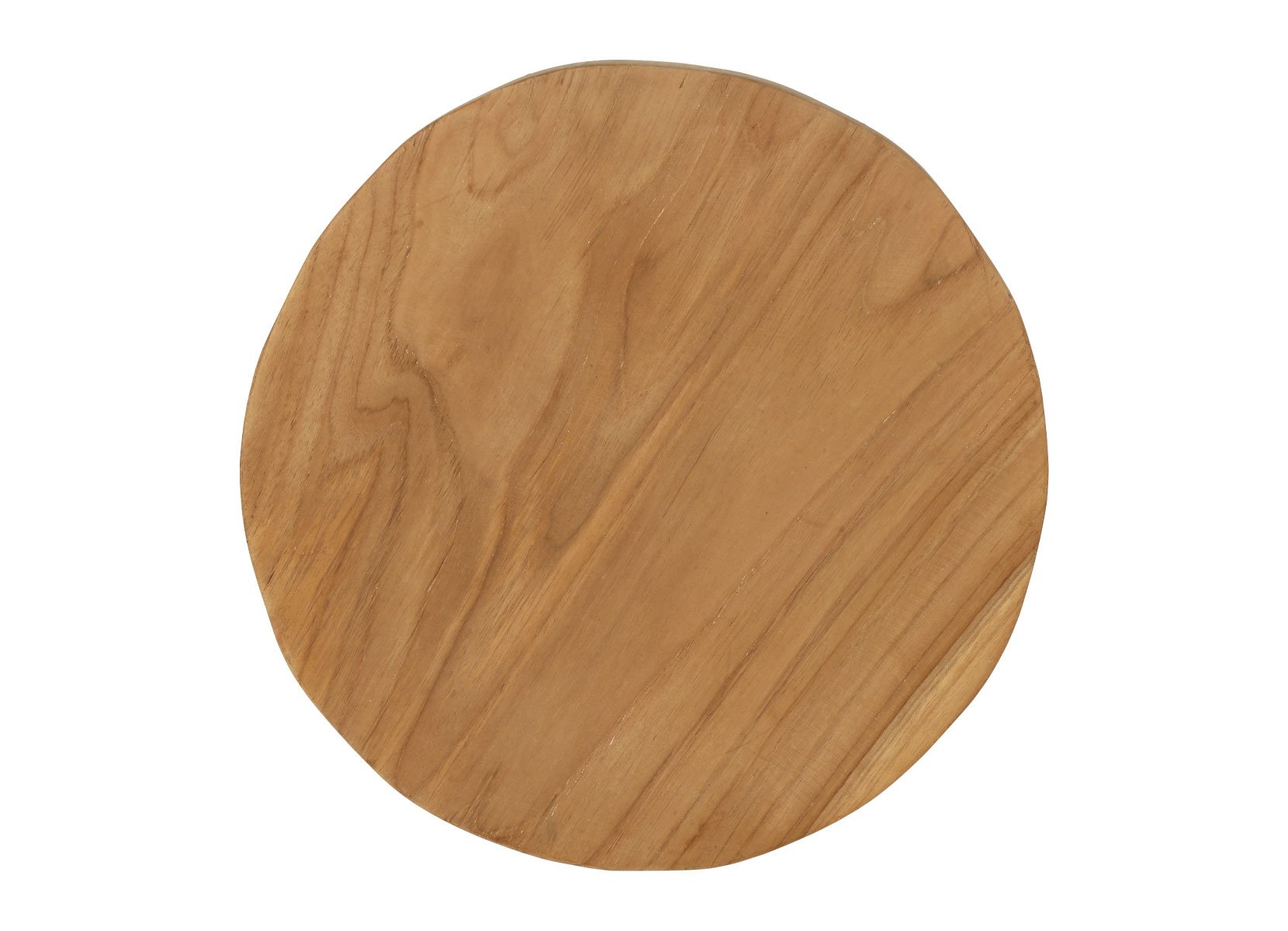 Runder Beistelltisch aus massivem Teakholz 40x45cm