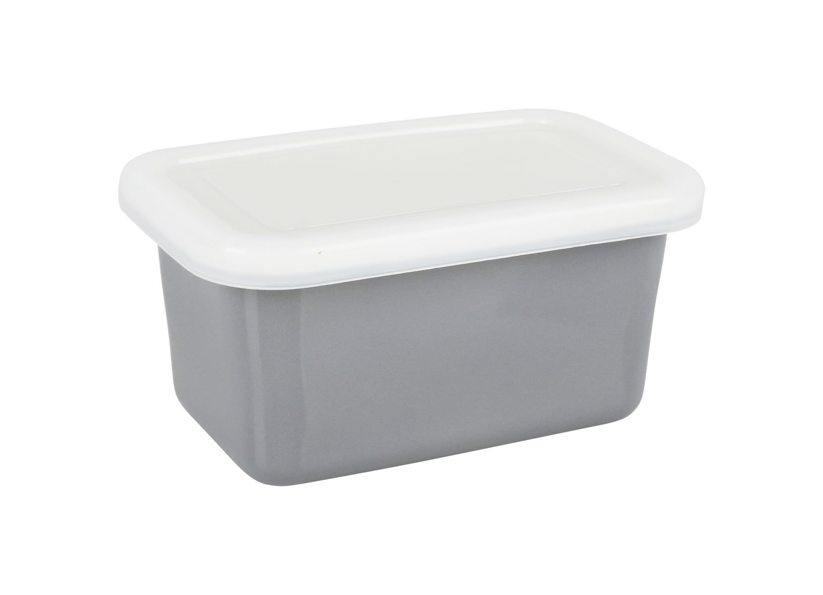 Emaille-Vorratsdose mit Kunststoff-Deckel 550ml Grau