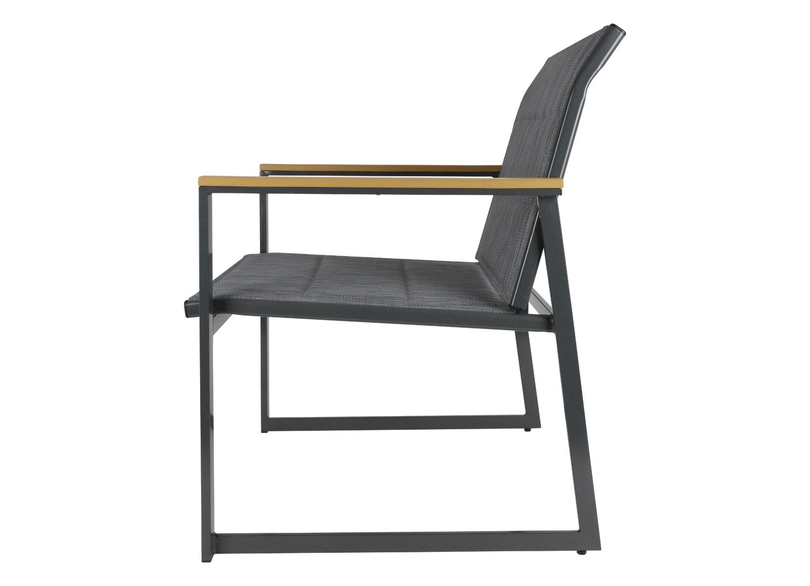 Outdoor-Loungesessel aus Metall mit Textilbespannung 2er-Set