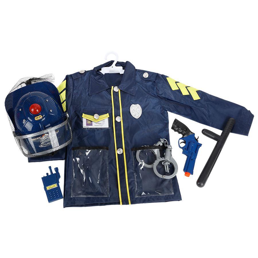 Kinderkostüm Polizei mit Sound-Helm und Zubehör