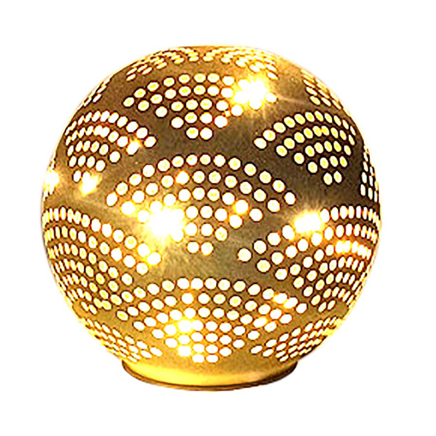 Deko-Glaskugel mit 8 LEDs Warmweiß