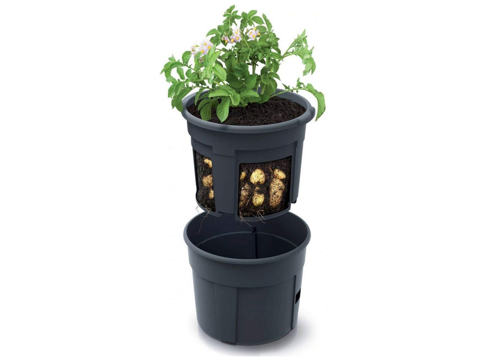 Kartoffelpflanztopf aus Kunststoff 12 Liter Anthrazit