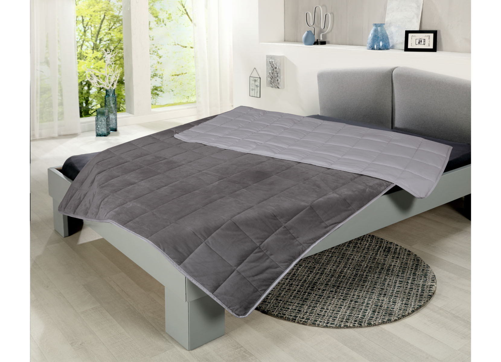 Entspannungsdecke 135x200cm 6,5kg Grau