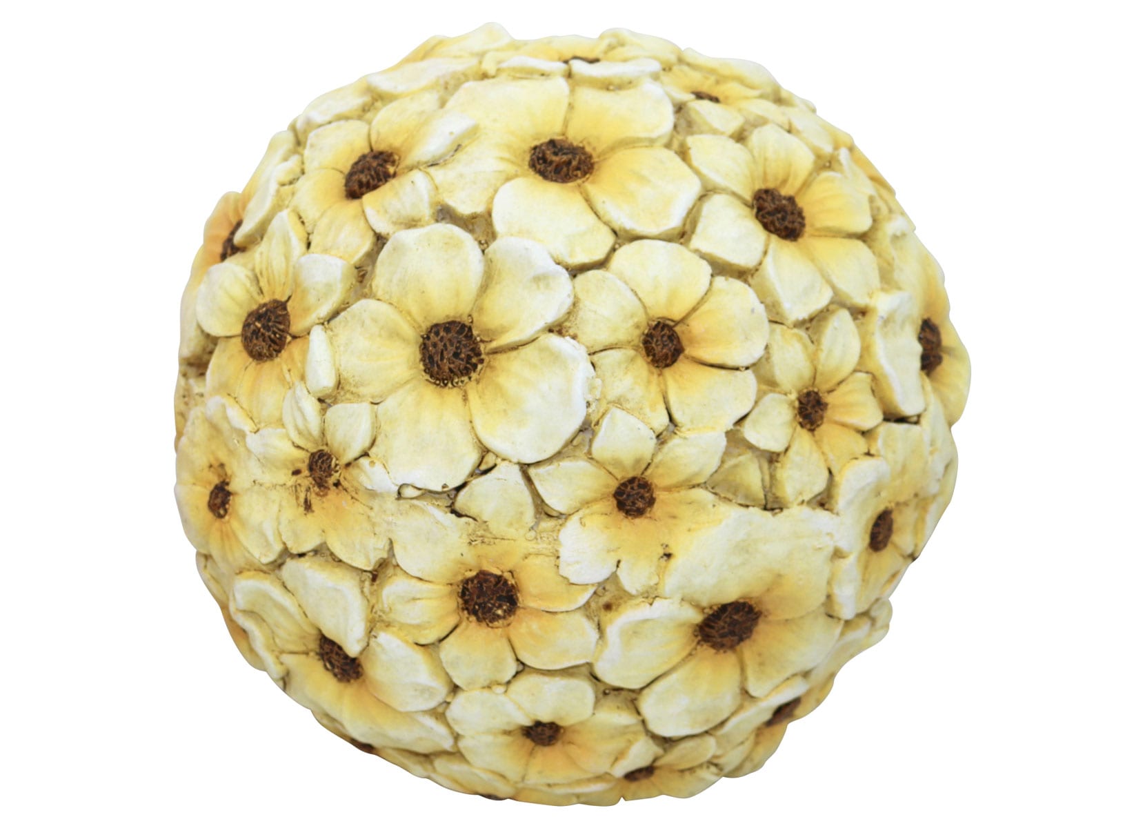 Blumenkugel groß 28cm aus Magnesia Gelb
