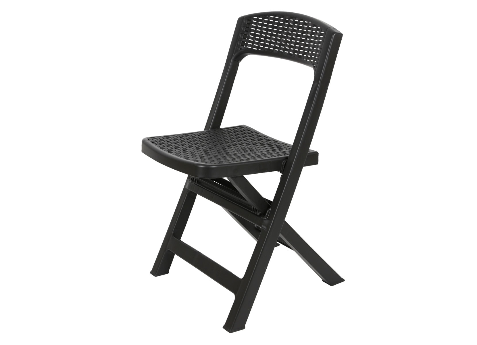 Klappstuhl Asso Rattanoptik 48x76x47cm Anthrazit