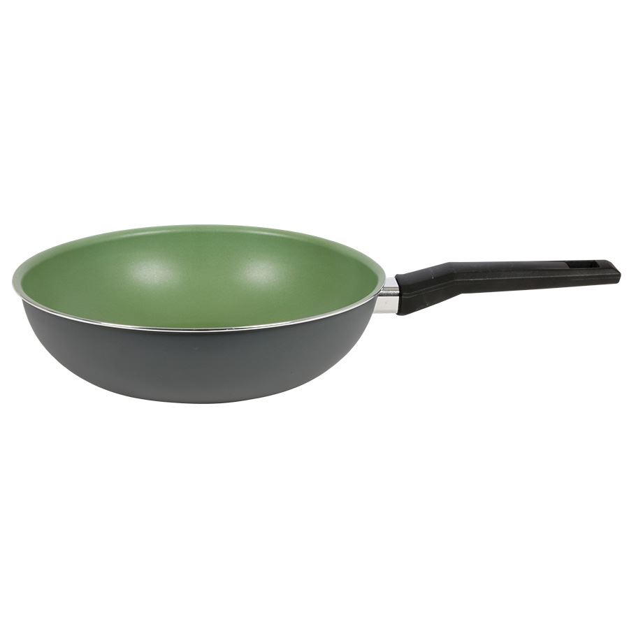 Michelino Alu-Wok 28cm Grün/Anthrazit
