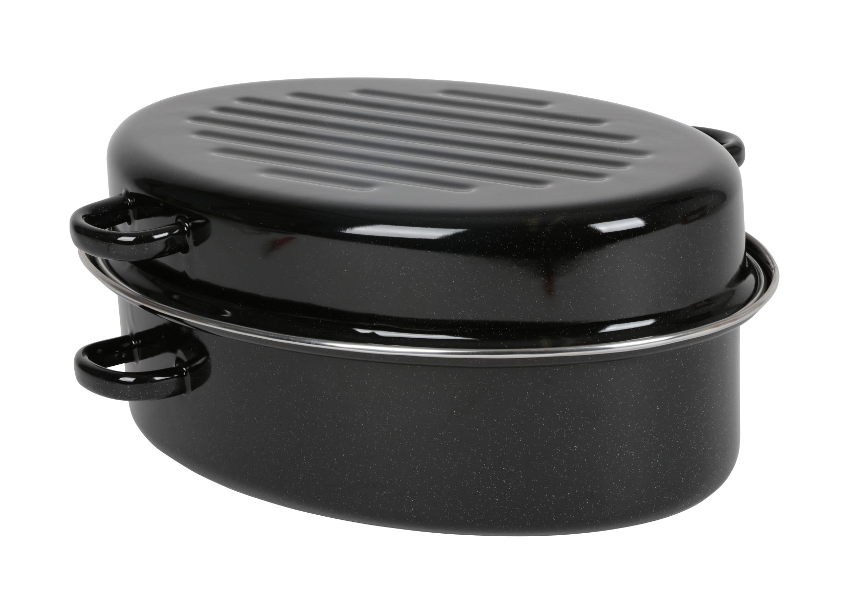 Ovaler Gänsebräter mit Griffen 40x29x17cm