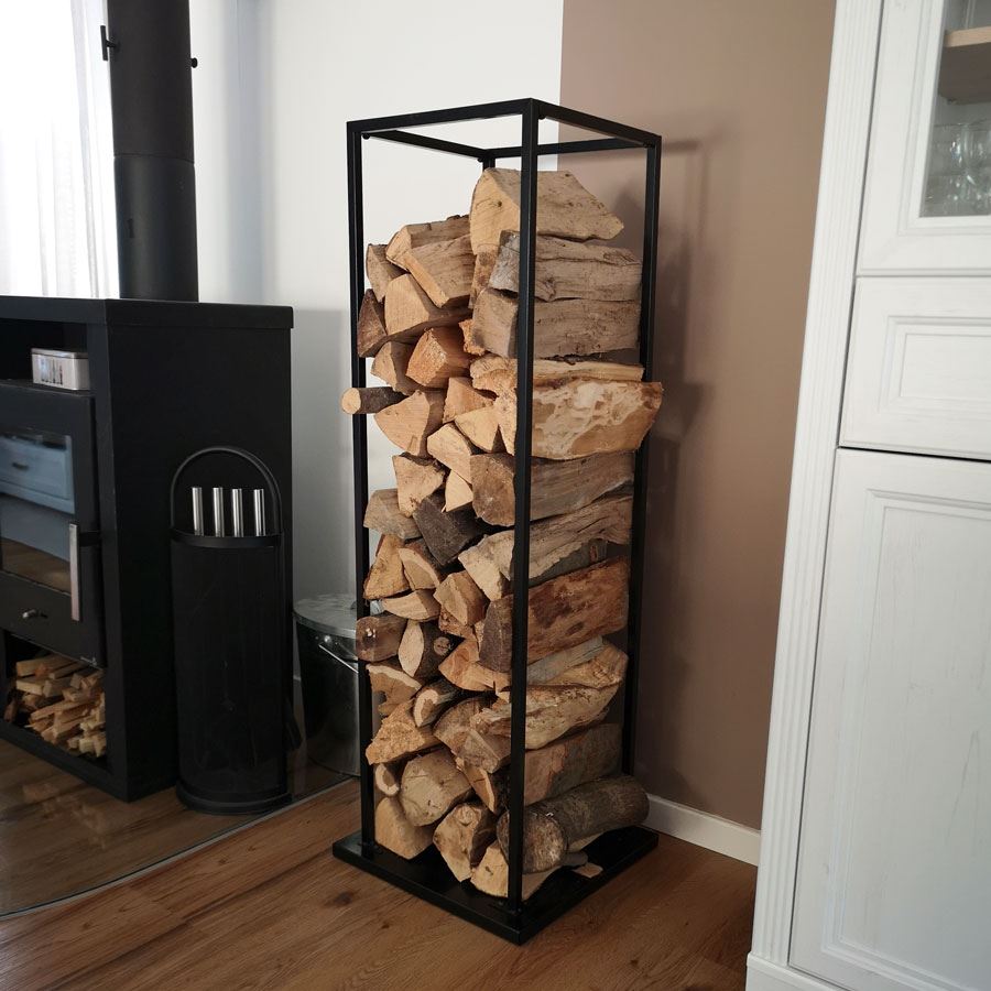 Kaminholzhalter aus Stahl 40x118x40cm