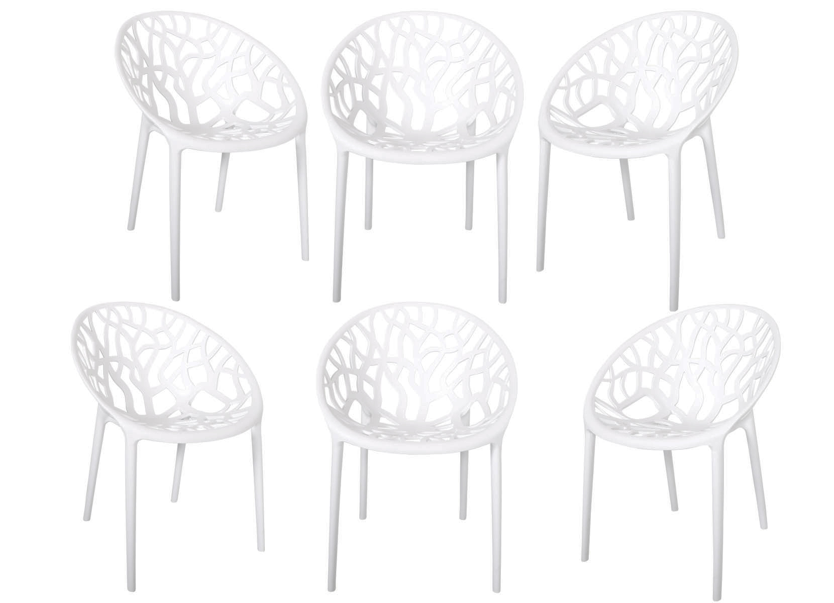 Stapelstuhl Susanne 6er-Set Weiß