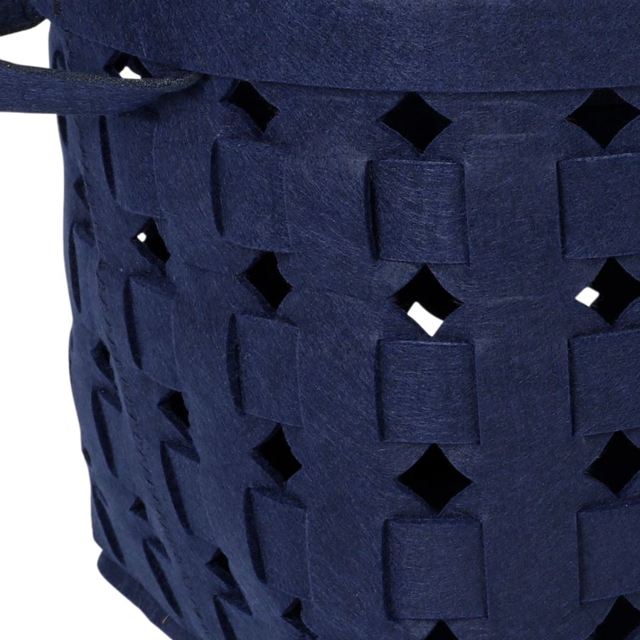 Geflochtene Filzkörbe Dunkelblau 4-teilig