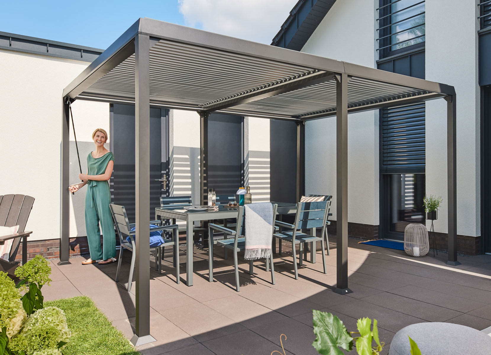 Home Deluxe CANNES Lamellenpavillon 400x303x223cm