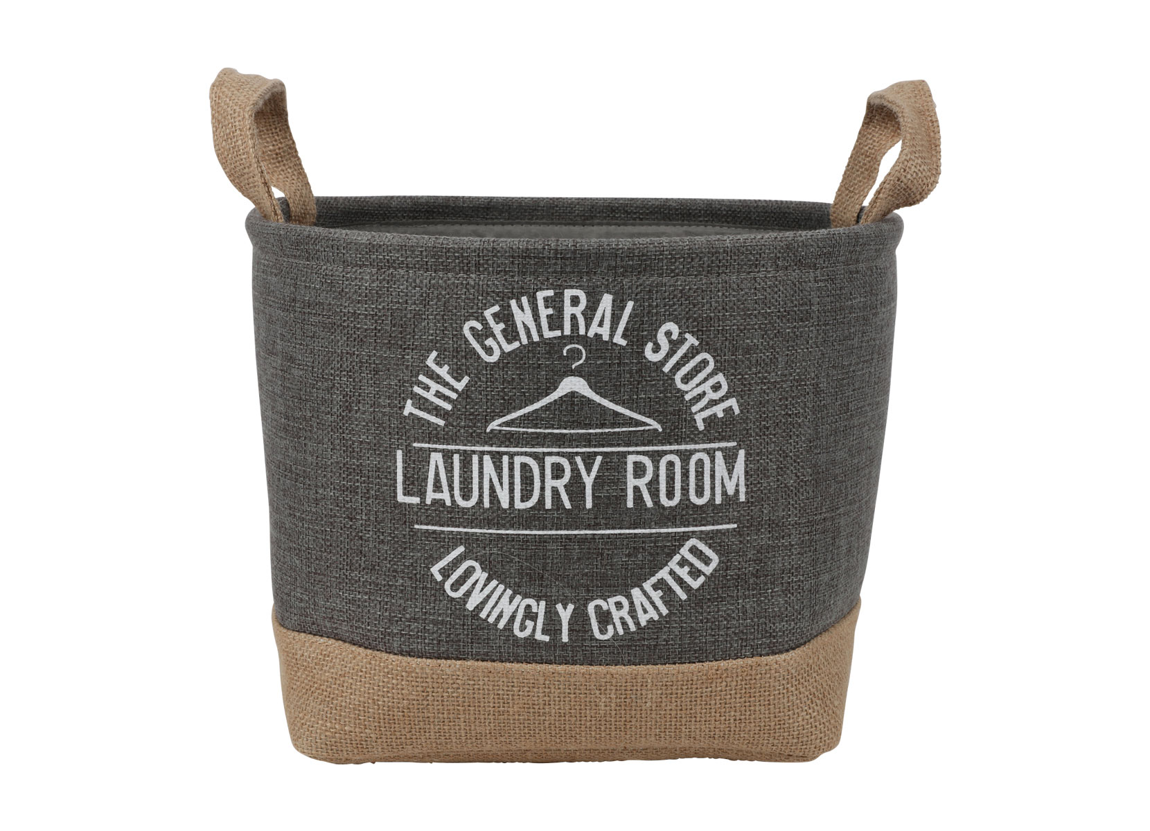 Wäschekörbe aus Jute 3er-Set Anthrazit