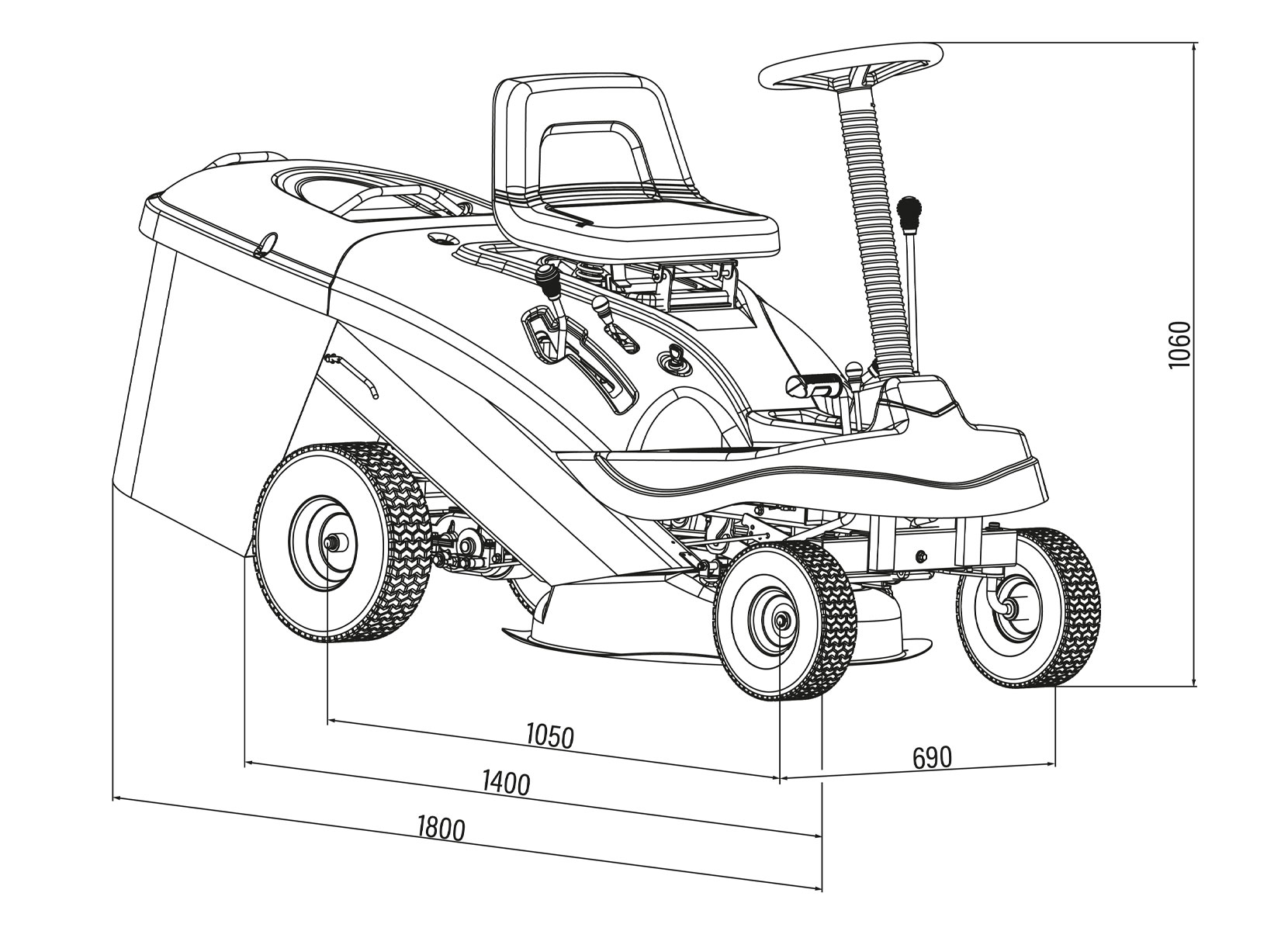 Home Deluxe REAPER Benzin-Aufsitzrasenmäher Schwarz