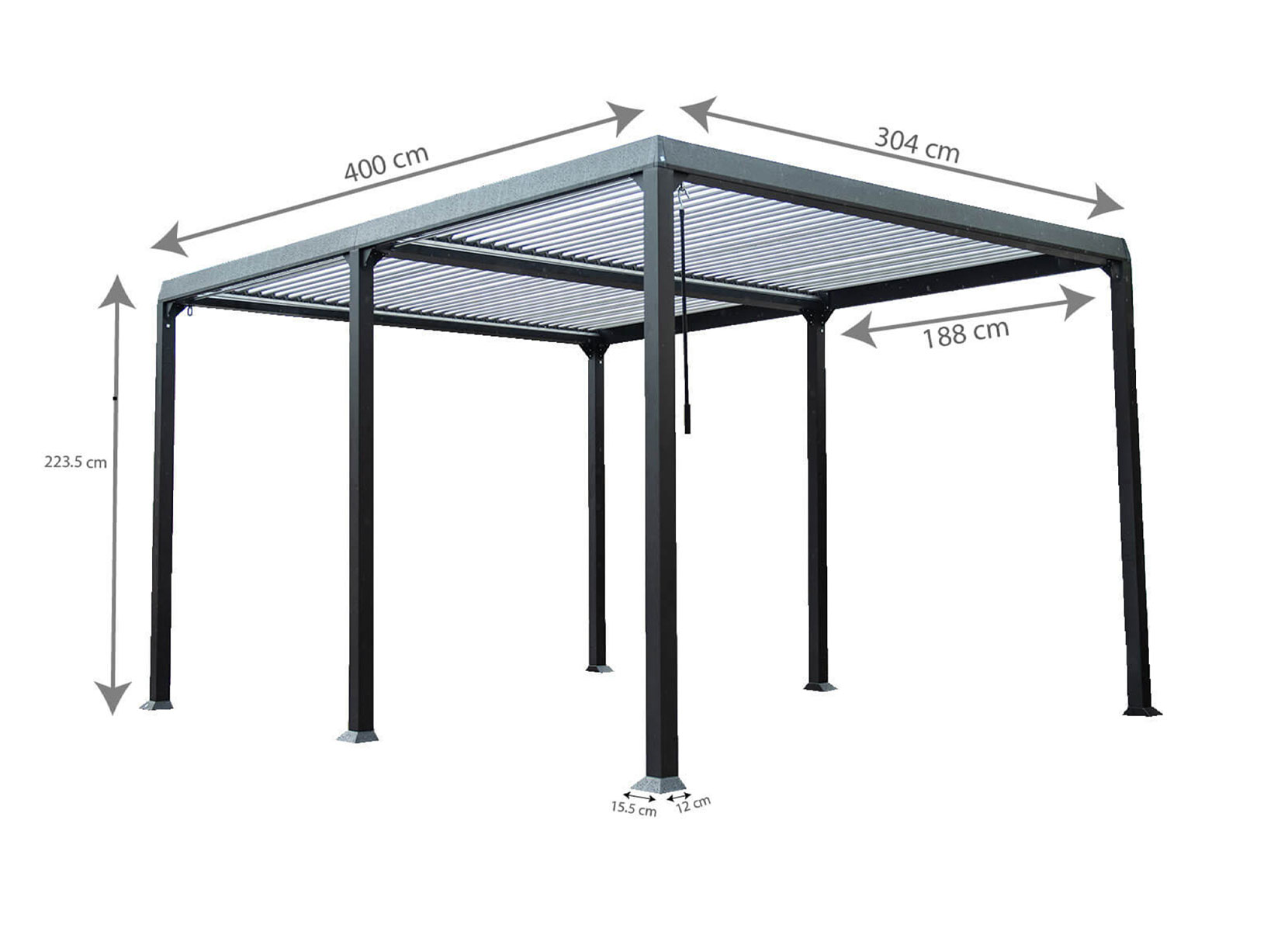 Home Deluxe CANNES Lamellenpavillon 400x303x223cm