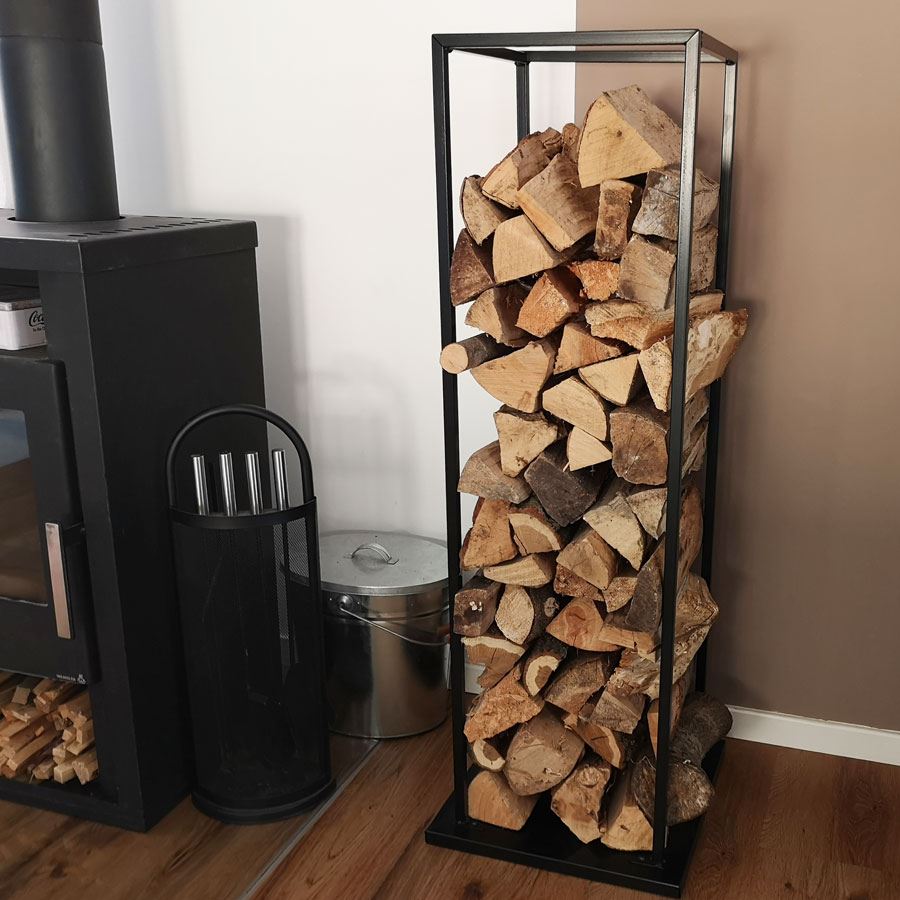 Kaminholzhalter aus Stahl 40x118x40cm